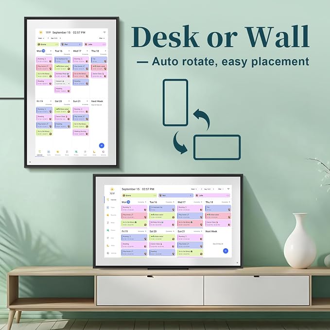 21.5 Inch Digital Calendar Wall Touchscreen, Smart Chore Chart+Monthly and - Image 8