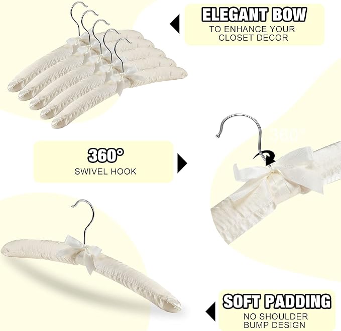 Jetec 24 Pieces Satin Padded Hangers - Image 4