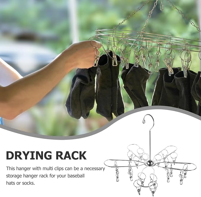 Foldable Stainless Steel Sock Hanger - Image 6