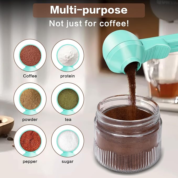 2-in-1 Coffee Scoop with Funnel, 2 Teaspoon Measuring Spoon - Image 6