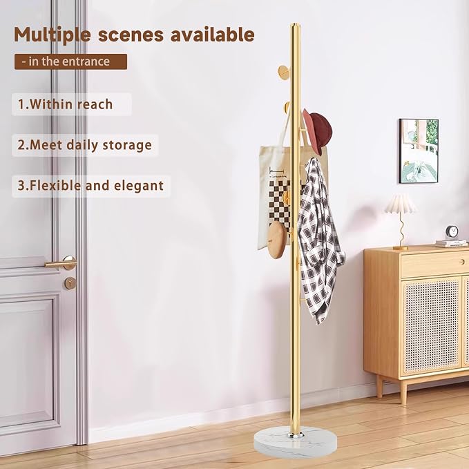 Metal Coat Rack Freestanding, Sturdy Coat Rack Stand - Image 5