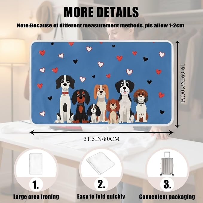 Ironing Mat Cute Dogs Print Foldable Ironing Pad Portable Board Iron Board - Image 5