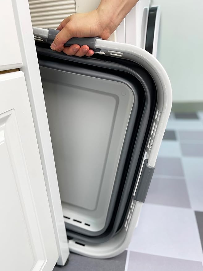 SAMMART 42L Set of 2 Collapsible Plastic Storage Basket - Image 2