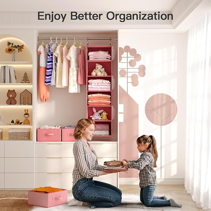 Pipishell Hanging Closet Organizer 6-Shelf, Hanging Shelves - Image 7