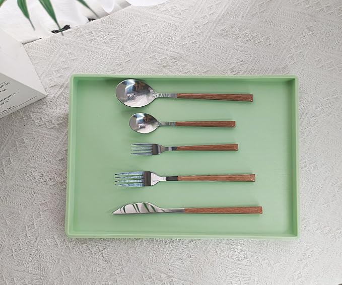 Green Serving Tray, Laegr Tray for Serving Accessory, Perfume and Display Use. - Image 2