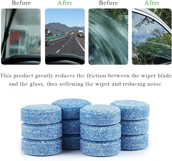 100 PCS Car Windshield Washer Tablets, Auto Glass Wiper Solid Cleaning - Image 6