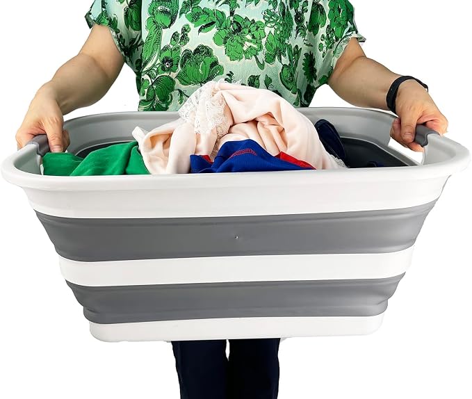 SAMMART Set of 2 Collapsible Plastic Laundry Basket - Image 6