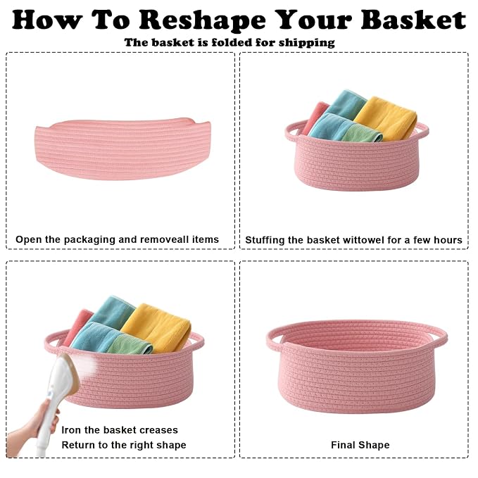 Small Woven Rope Basket-Empty Gifts Basket - Image 8