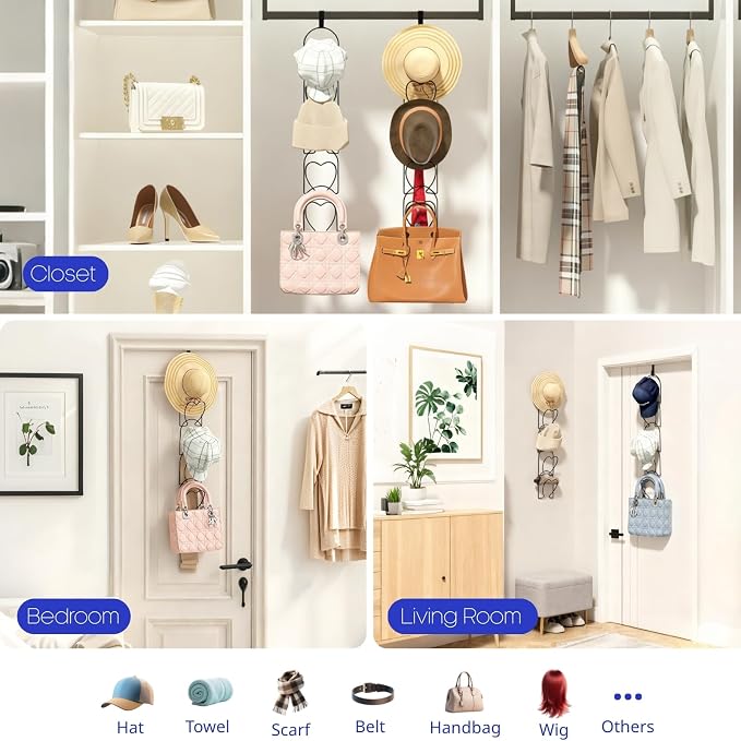 LINFIDITE 15 PCS Baseball Hat Rack Hanger Holder Organizer Flexible Multi Hook - Image 7