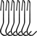 12 Pack 90 Degree Twist Angled Hooks, Heavy Duty Black Pot Rack Hooks Pot by ESFUN