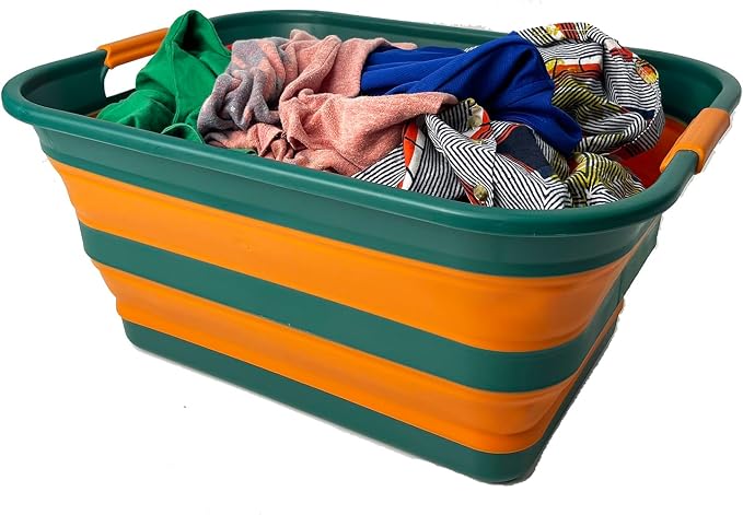 SAMMART Collapsible Plastic Laundry Basket by SAMMART