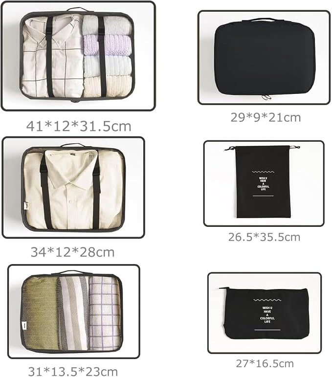 6 Set Packing Cubes for Travel, Luggage Organizers - Image 7
