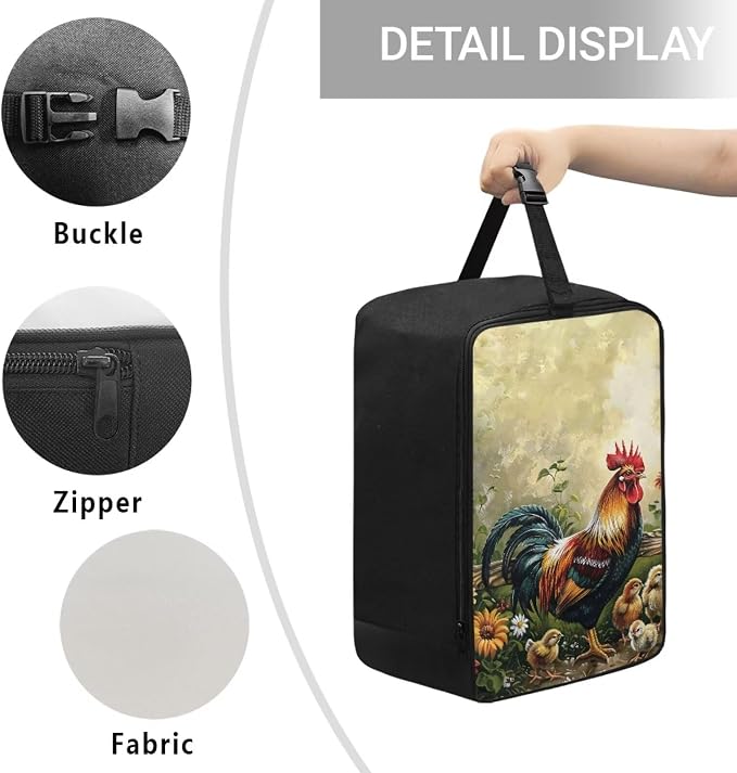 Portable Travel Iron Storage Bag Rooster Heavy Fabric Bag - Image 5