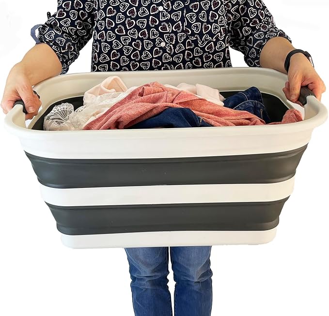 SAMMART 42L Collapsible Plastic Laundry Basket - Image 5