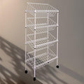 NSF white 4-layer storage rack, kitchen basket rack, vegetable tableware sorting by GUANGFOSHUN