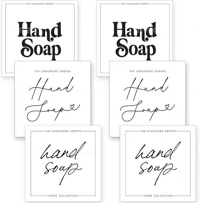 Vintage Farmhouse Hand Soap Labels by Chaumiere