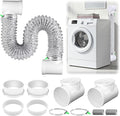 4 Inch Silver Dryer Vent Hose for Tight Space Includes 2 90-degree Dryer Vent by ZOCONE