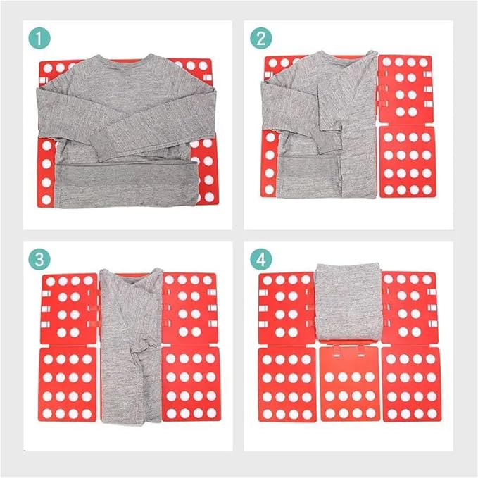 Folding Clothes Board 3pcs Portable Folding Board Clothes Pegs Storage Holder - Image 5