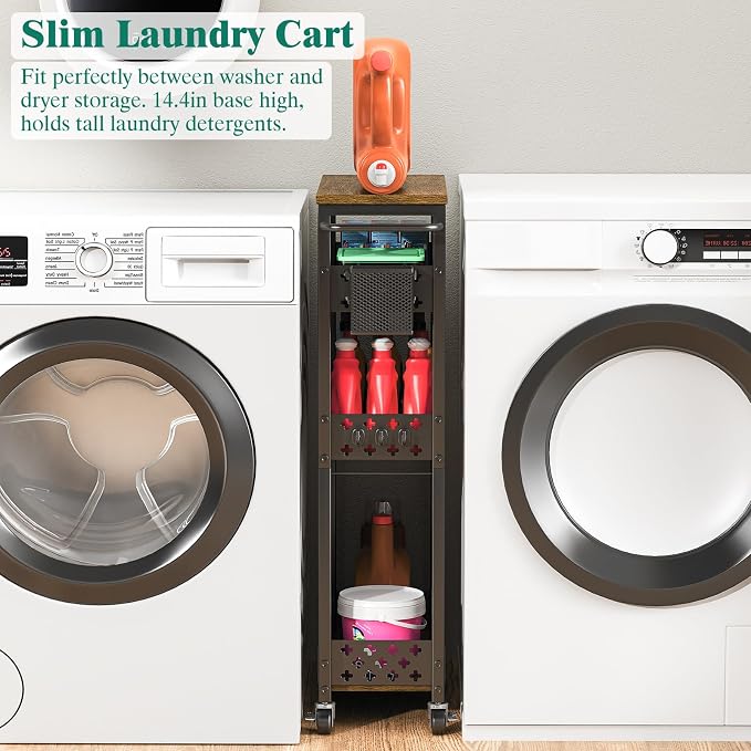 Slim Storage Cart 4 Tier Laundry Cart - Image 6