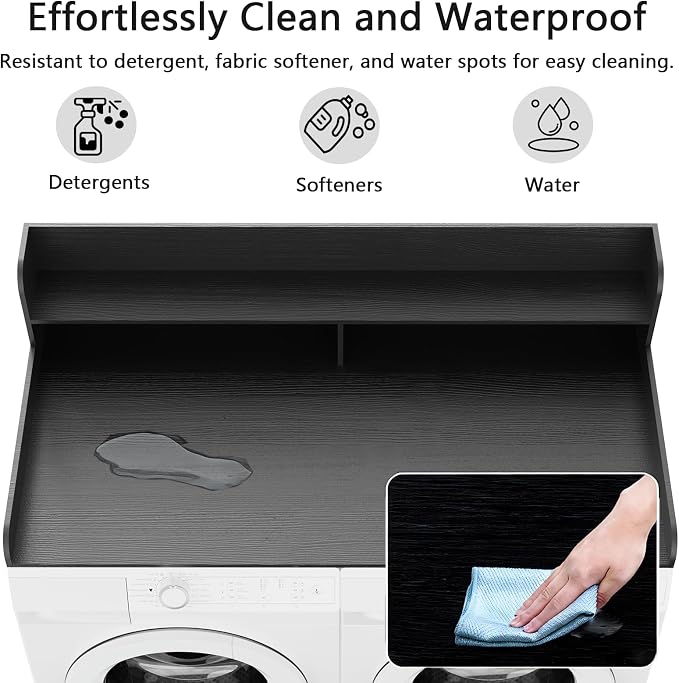 Fabuday 2-Tier Wood Washer Dryer Countertop - Image 6