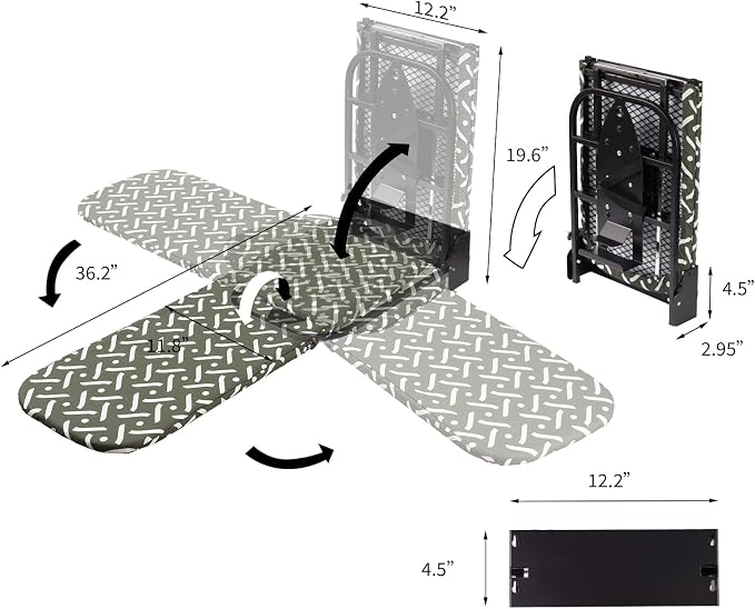 Wall-Mounted Steel Farme Folding Ironing Board - Image 4
