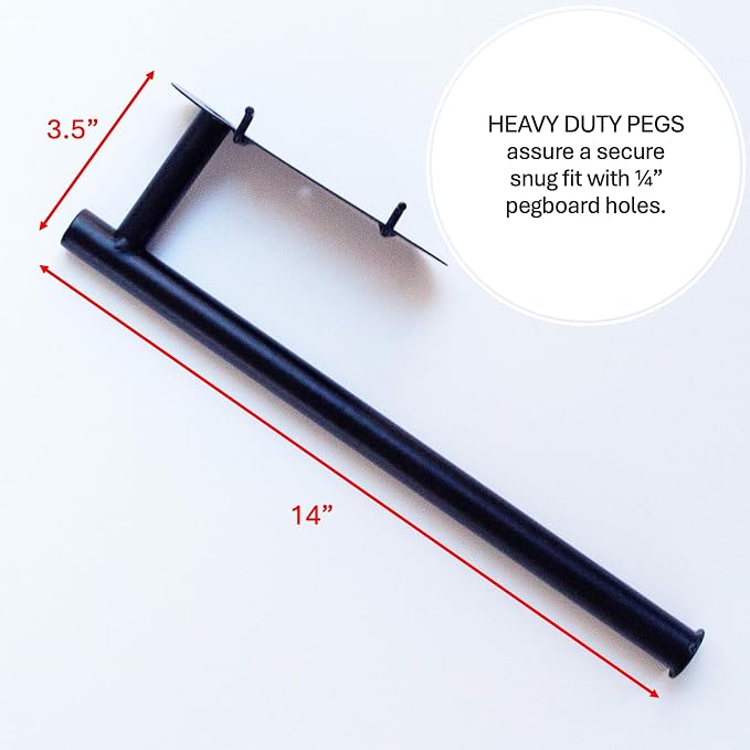 Peg Board Paper Towel Holder for Pegboard, Peg Board Accessory Kit - Image 4