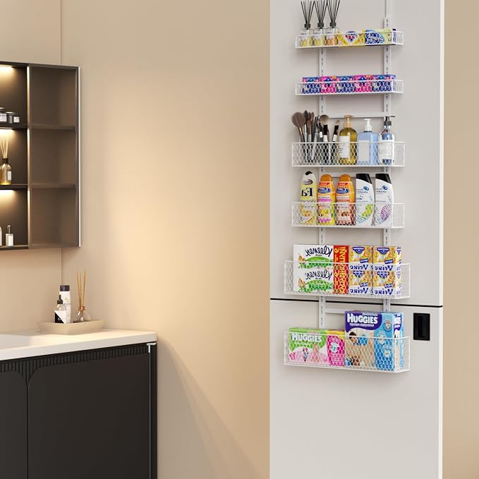 6-Tier Over The Door Pantry Organizer, Hanging Spice Rack - Image 8