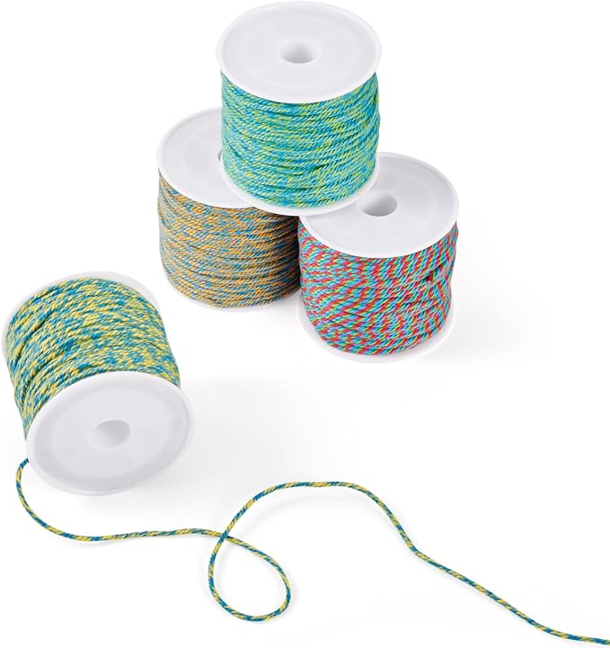 87.3 Yards Braided Beading Thread Cord String 1.2mm Colorful Macrame Craft - Image 6