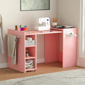 Folding Sewing Table, Wall Mount Sewing Machine Cabinet w/ Storage Shelves & by Kikihouse
