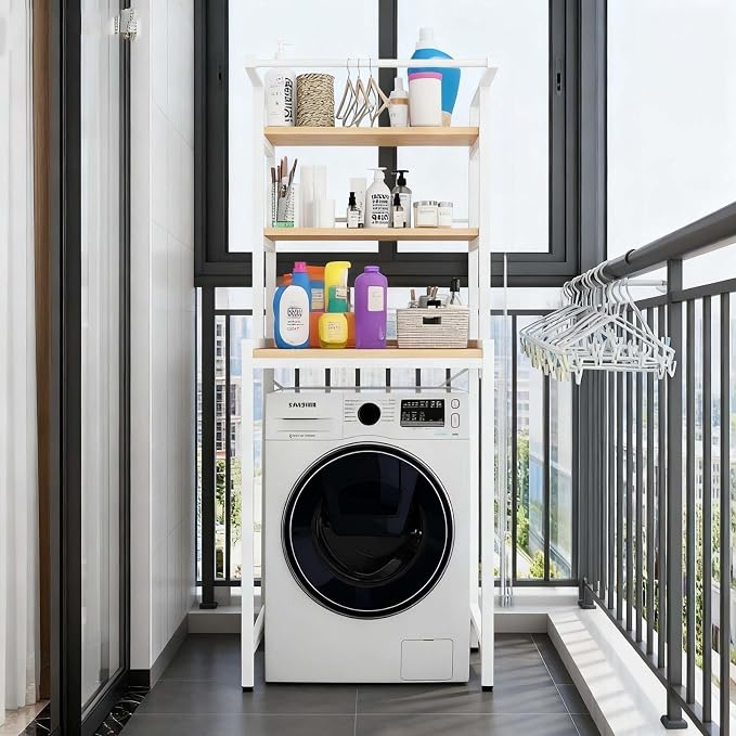 Space-Saving 3-Tier Over Washer and Dryer Storage Shelf, Heavy-Duty Over - Image 2