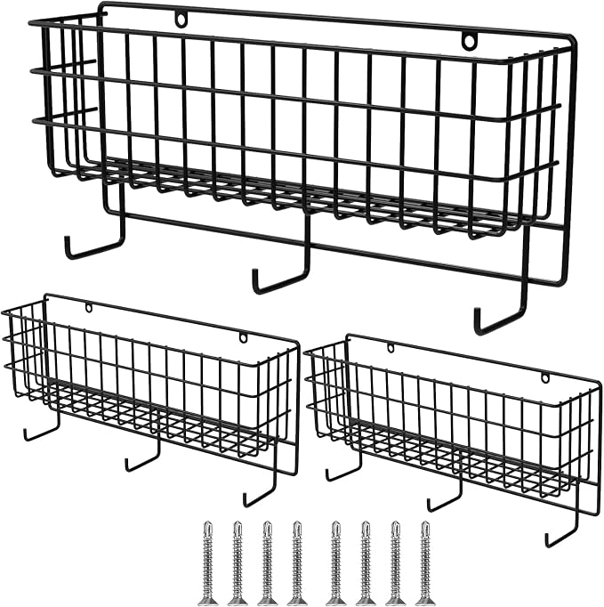 Tandefio 2 Pcs Basket & Tack Rack by Tandefio