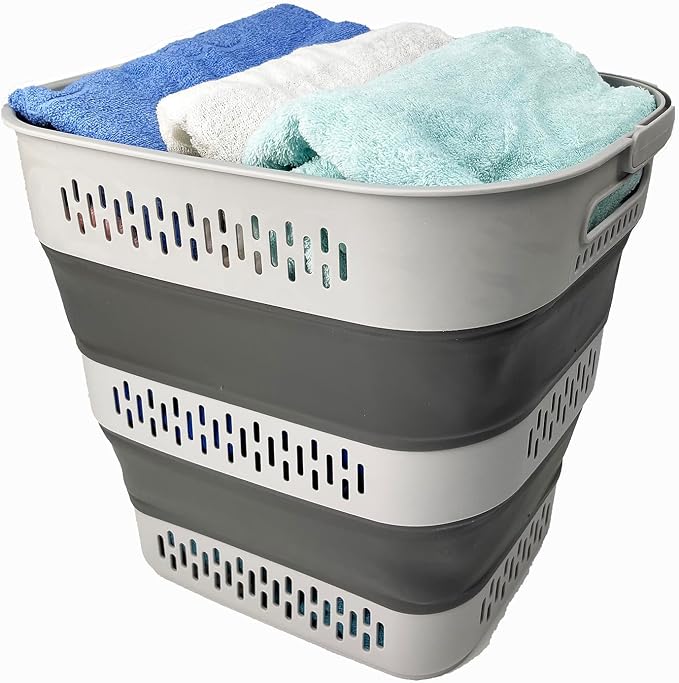 SAMMART 40L Collapsible Plastic Laundry Basket - Image 6