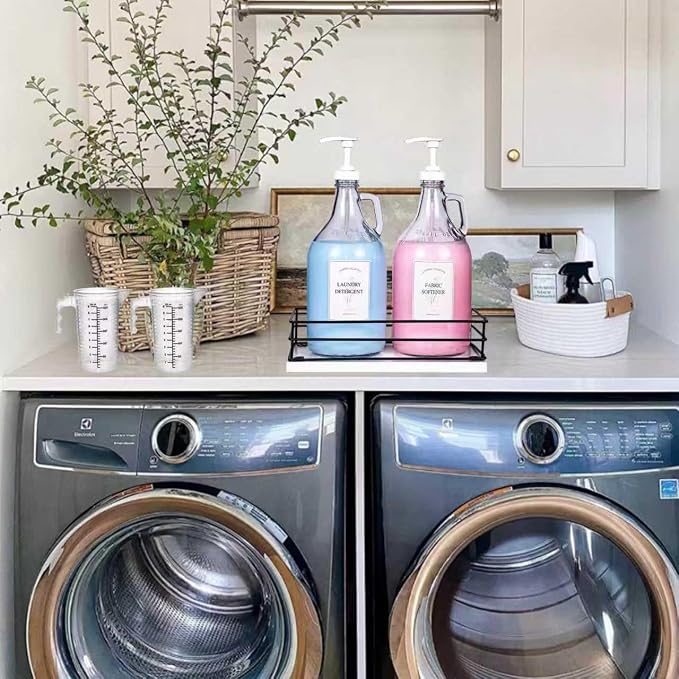 2 Pcs Glass Liquid Laundry Detergent Dispenser, Half Gallon Dispenser - Image 7