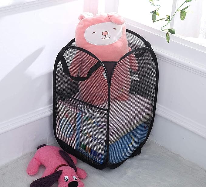 Pop Up Laundry Hampers, Collapsible Mesh Laundry Baskets - Image 5