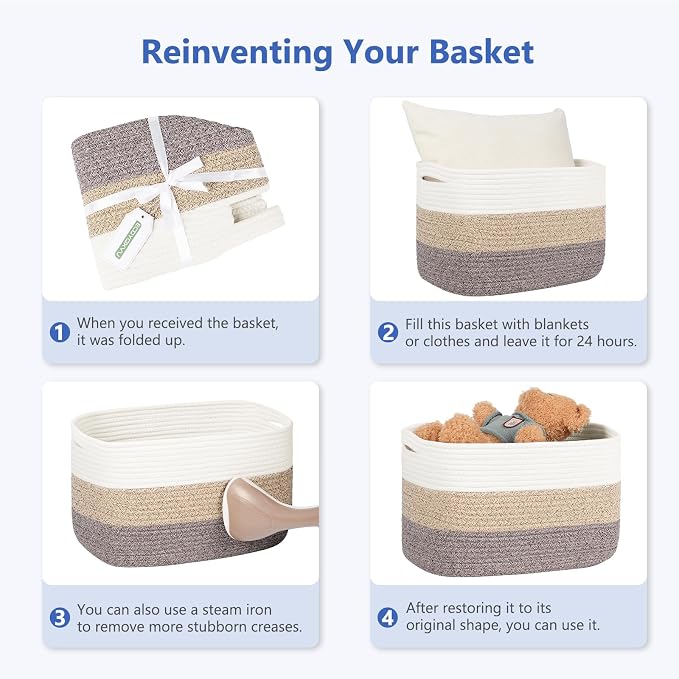Cotton Rope Basket, Storage Baskets - Image 8