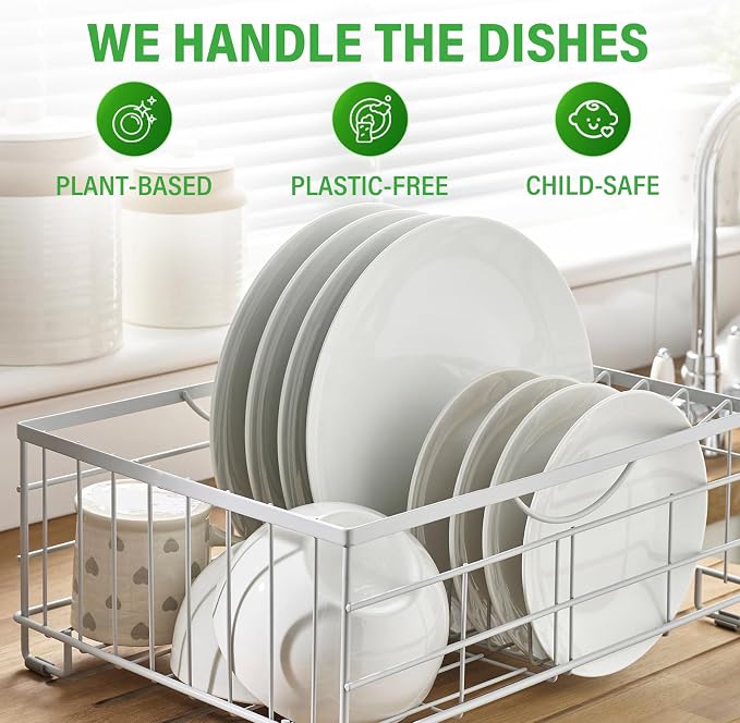 Dishwasher Detergent Tablets 100% Plastic-Free Pure Natural Plant-Based Solid - Image 5