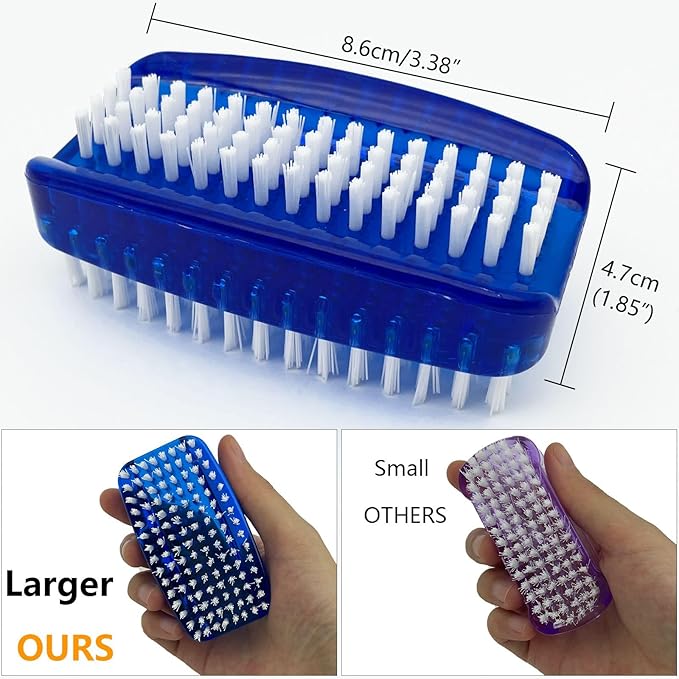 Nail Brush for Cleaning Fingernails 2 Sided Nylon Bristles Fingernail Brush for - Image 4