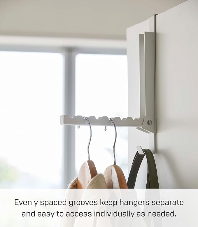 YAMAZAKI Home Smart Over The Door Coat Hook Organizer Collapsible Foldable Rack - Image 4