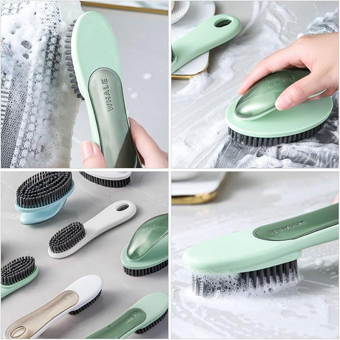 2pcs Shoe Brush and Laundry Scrub Brush Set Green Clothes Scrubber - Image 6