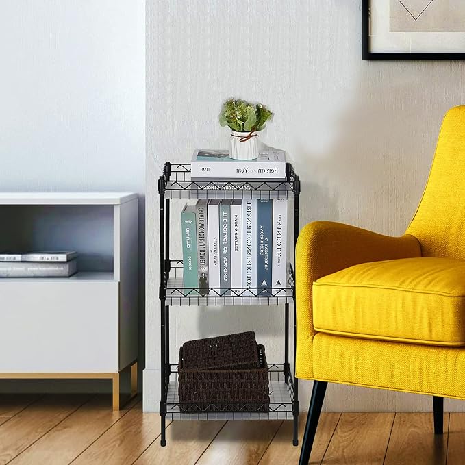 Storage Shelves, 3-Tier Wire Shelving Unit - Image 2