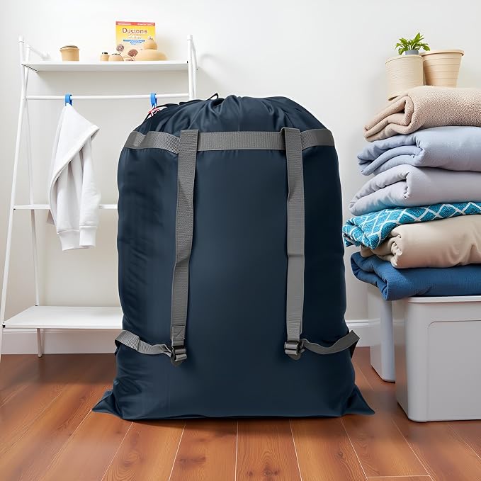 Laundry Bag Backpack, 27” x 34”Sturdy Laundry Bag - Image 5