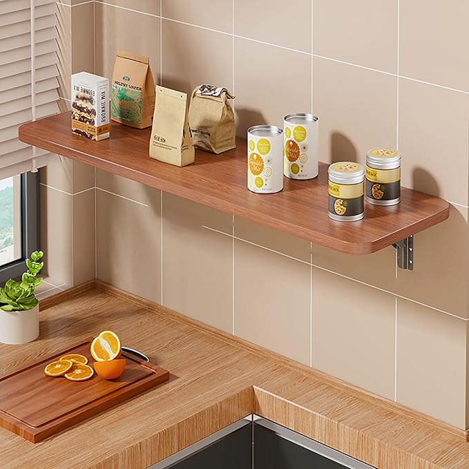 Wall Mounted Folding Table Desk Kitchen Dining Table Floating Foldable Table by Unknown