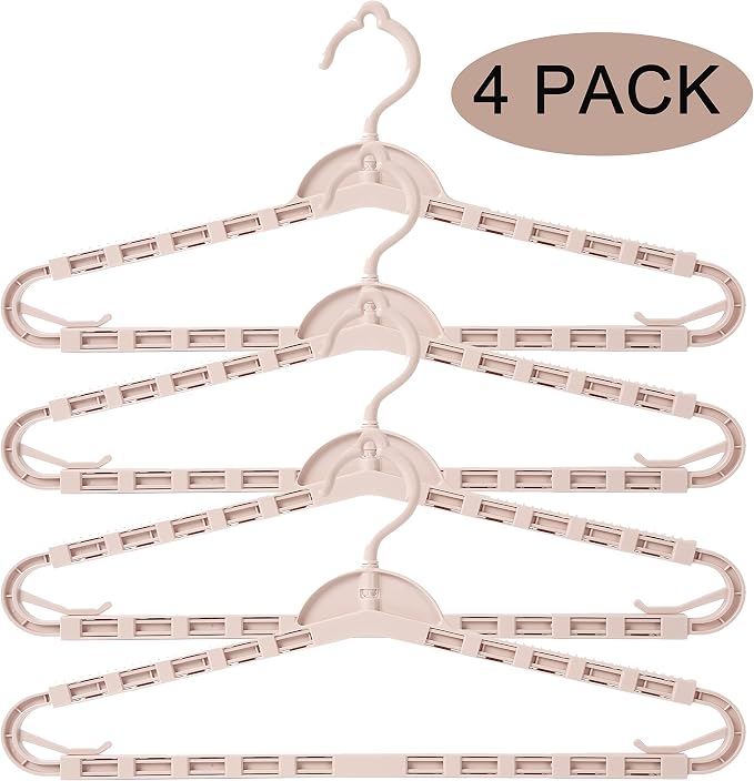 4 Pack Extra Large Hangers Big Clothes Hangers Enlarge Adjustable Shoulder - Image 3
