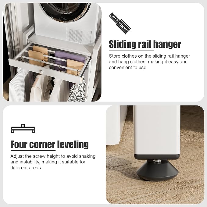 Stacking Kit for Washer And Dryer, Over The Washer Storage Shelf, Washing - Image 3