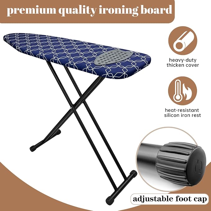 Classic Ironing Board, Compact and Space Saver, Size 43 x 13 Ironing Board - Image 7
