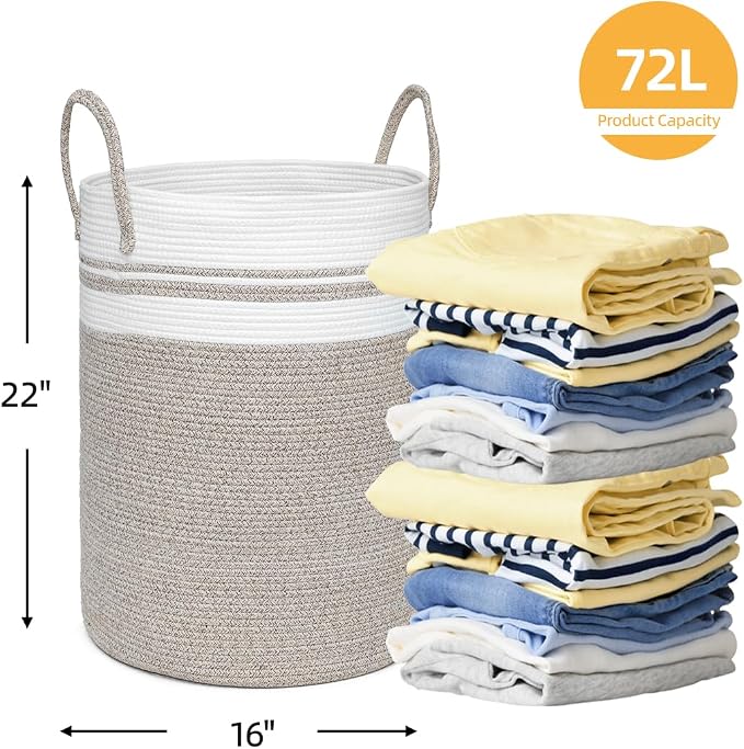 72L Large Laundry Basket, Laundry Hamper - Image 2