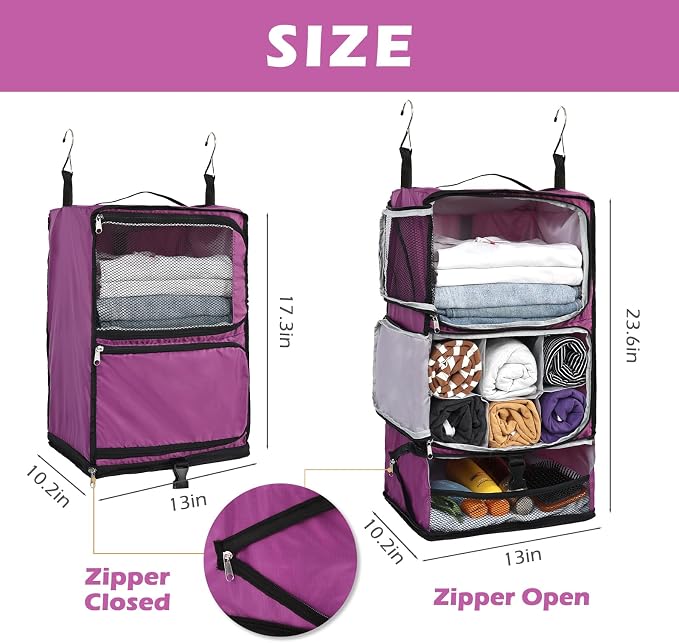 Surblue Hanging Shelves Travel Compression Packing Cube - Image 2