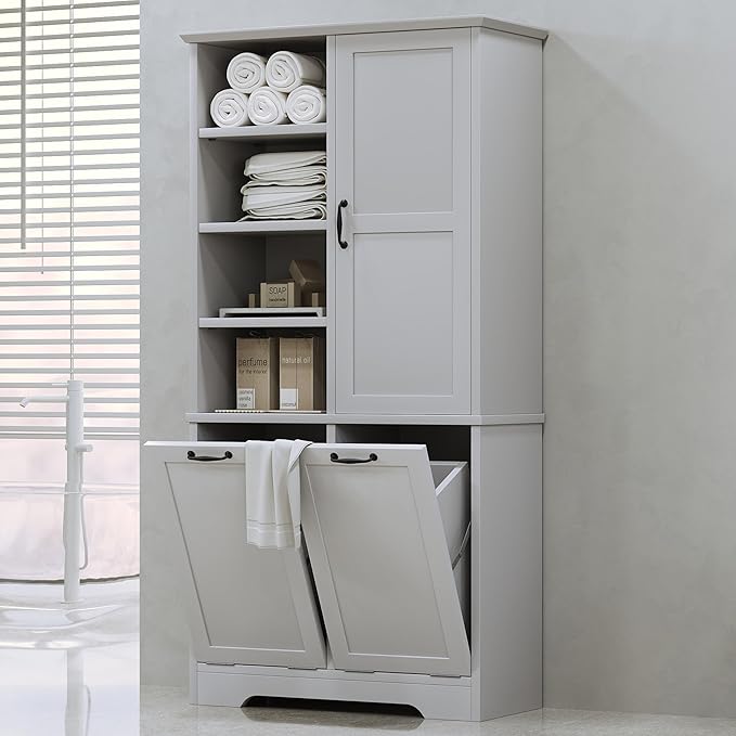 68" Tall Bathroom Storage Cabinet by Merax