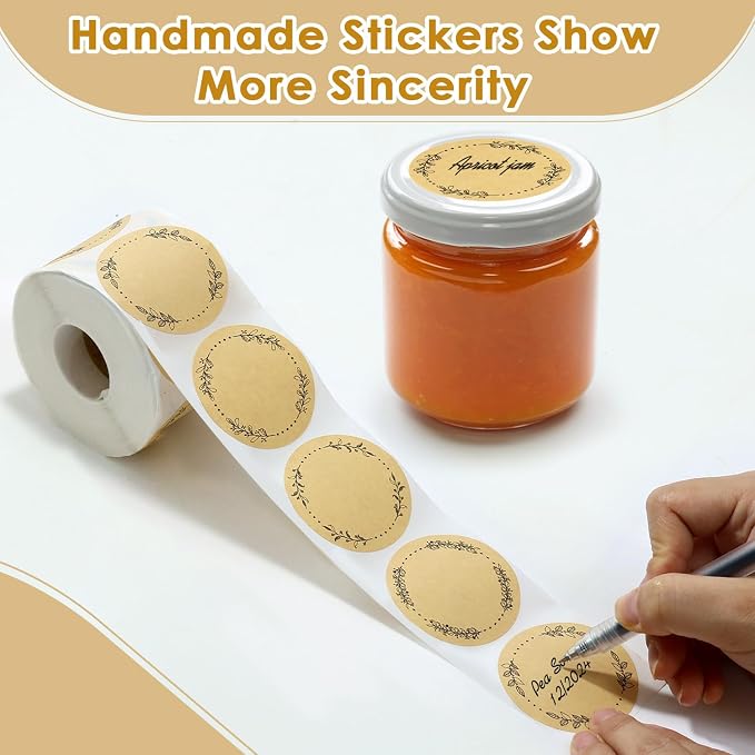 500pcs Canning Stickers Jam and Jelly Jar Labels, Gift Tags 4 Different Wreath - Image 4