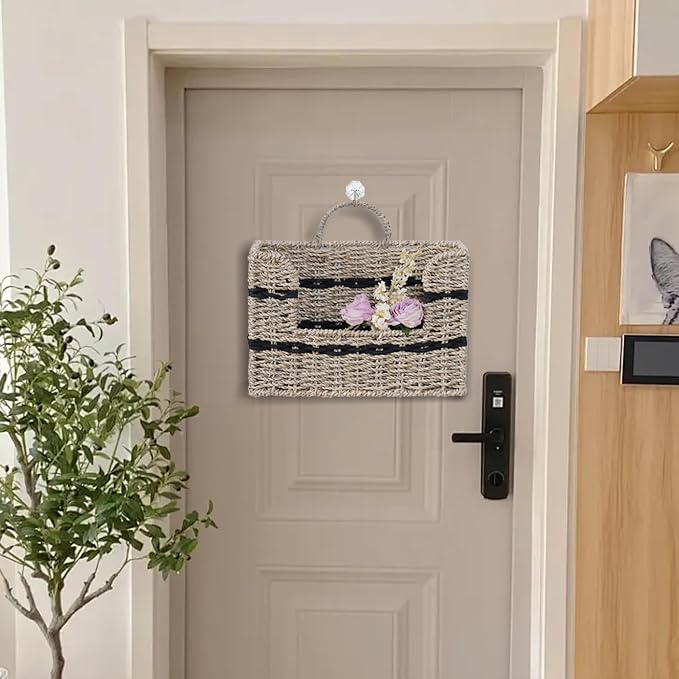 Handmade Seagrass Woven Hanging Basket - Image 4